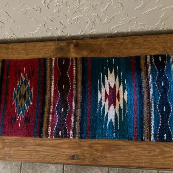 Beautiful Vintage Mexican/SW Style Table Runner 100% Wool - Picture 7 of 10